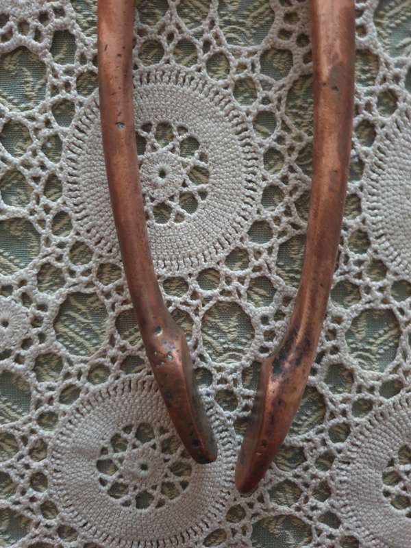 Vintage COPPER Coal Ember Tongs |  Fire Scissor  | Fireplace Accessory Tool