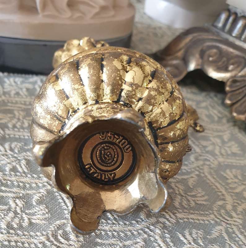 Set of Italian Floral Brass Pitchers