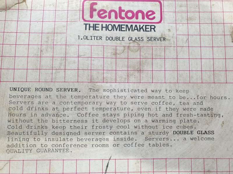Vintage Fentone vacuum flask