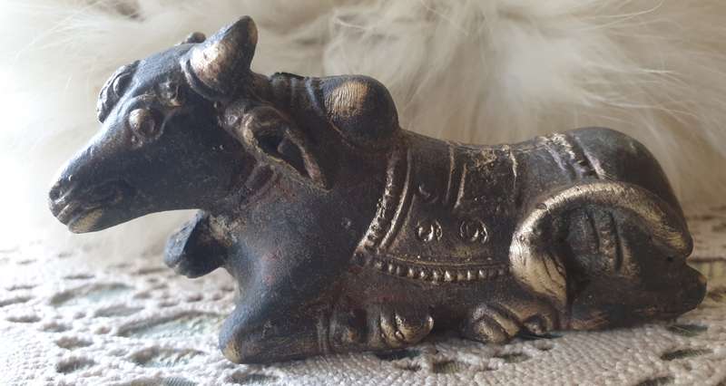 BRONZE COW | BULL | ORNAMENT | VINTAGE | INDIAN |