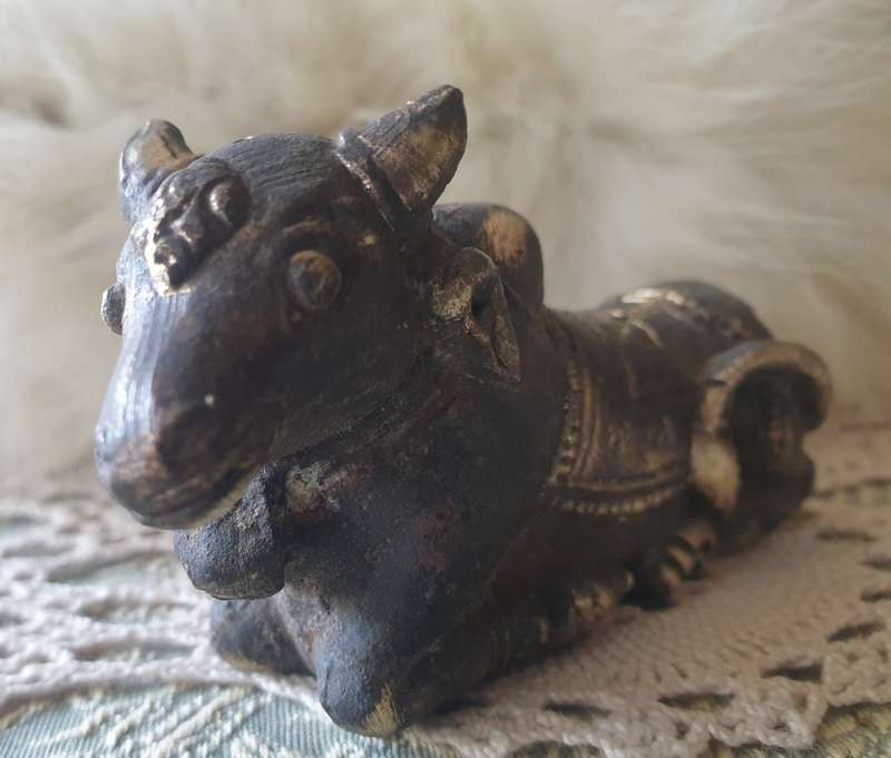 BRONZE COW | BULL | ORNAMENT | VINTAGE | INDIAN |