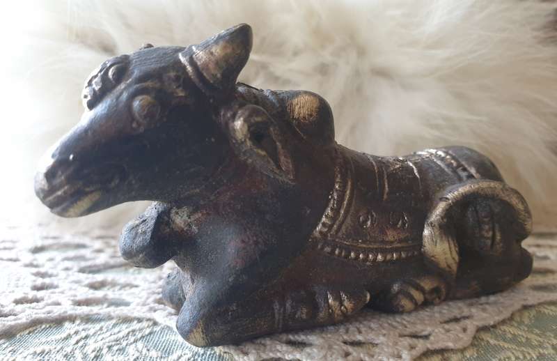 BRONZE COW | BULL | ORNAMENT | VINTAGE | INDIAN |