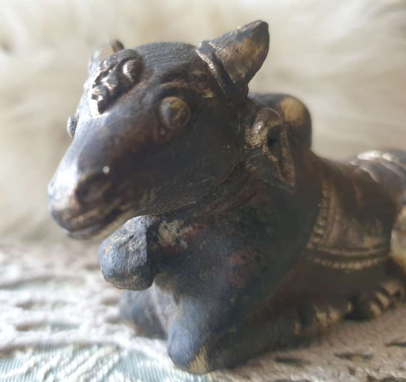 BRONZE COW | BULL | ORNAMENT | VINTAGE | INDIAN |