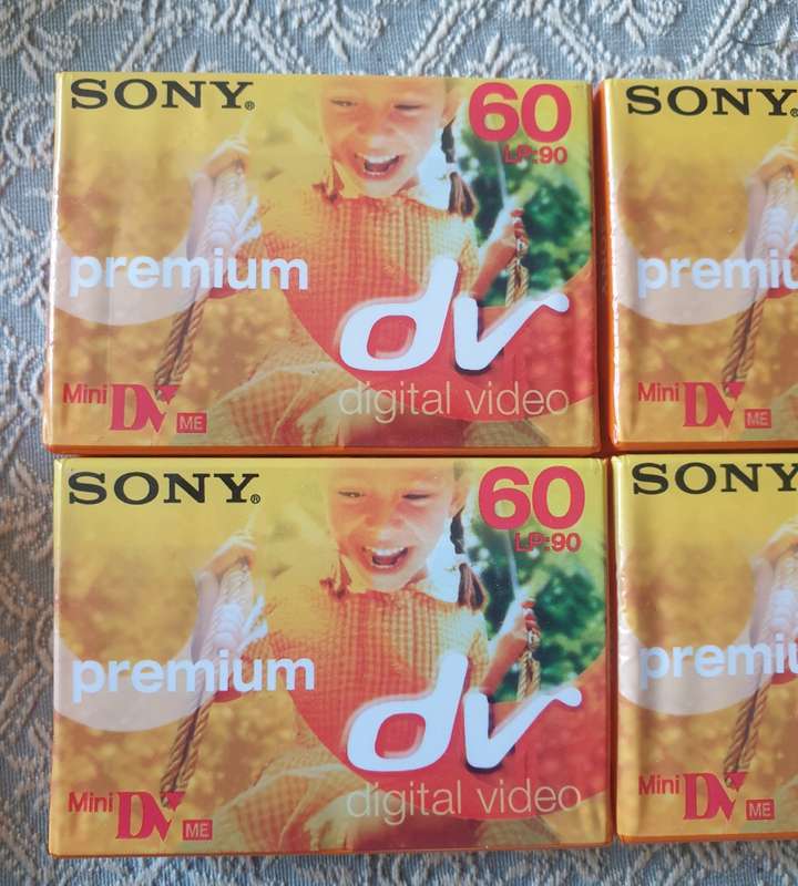 Sony Premium Mini DV 60 min Recordable Bundle of 4 Tapes New Sealed