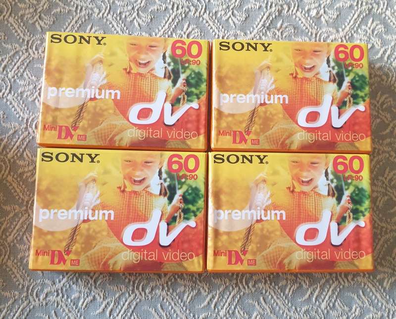Sony Premium Mini DV 60 min Recordable Bundle of 4 Tapes New Sealed