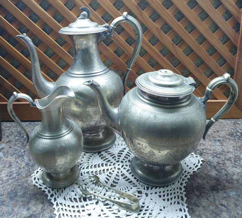 VINTAGE PLATED SET | FULLY PRE-LOVED | VERY OLD | DECOR |