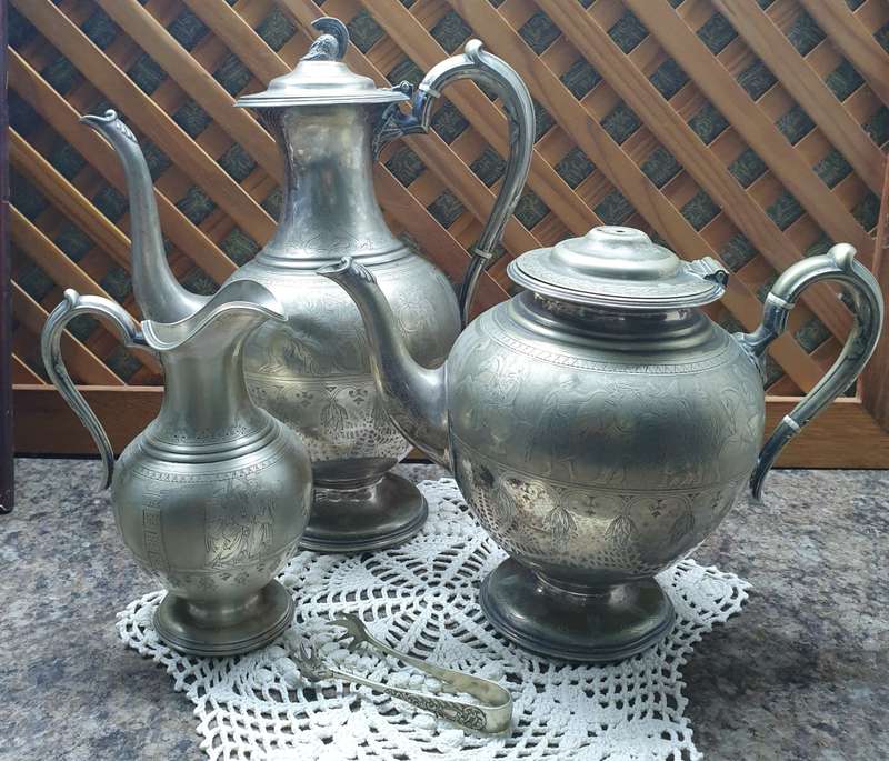 VINTAGE PLATED SET | FULLY PRE-LOVED | VERY OLD | DECOR |