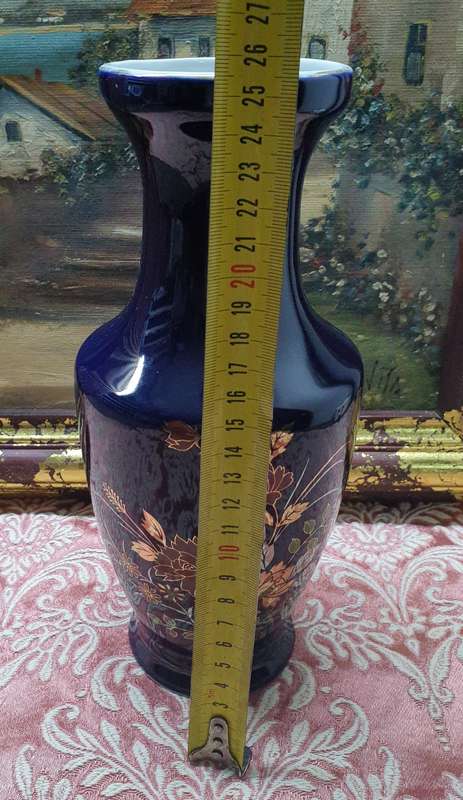 Cobalt blue Gold vase