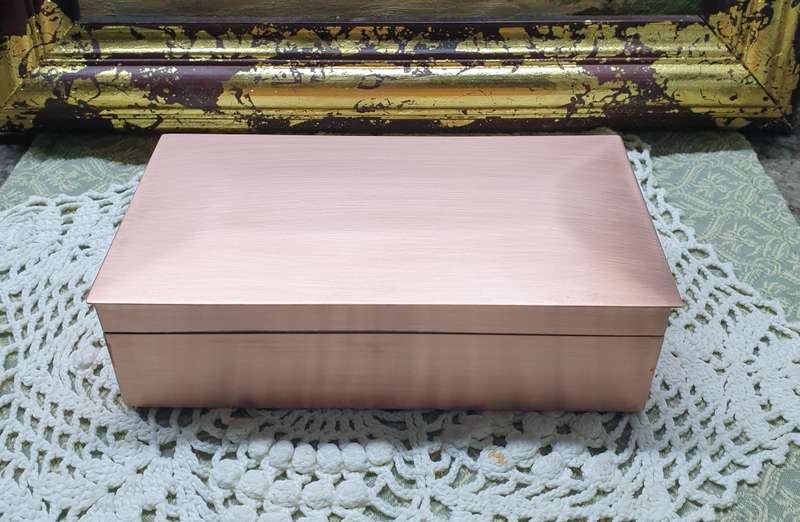 Copper & Wood Cigarette Box Made In Rhodesia