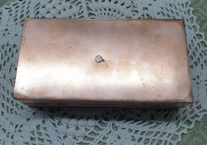 Copper & Wood Cigarette Box Made In Rhodesia