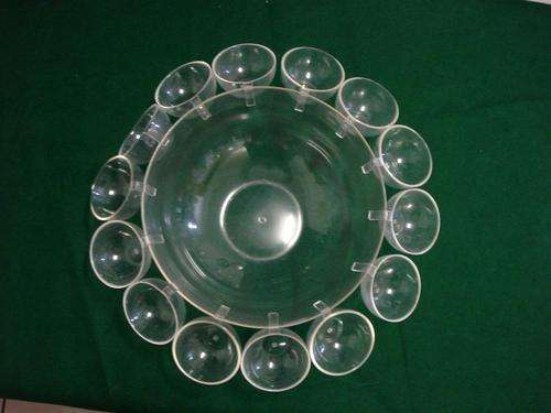 Plastic punchbowl set with 18 punch glasses