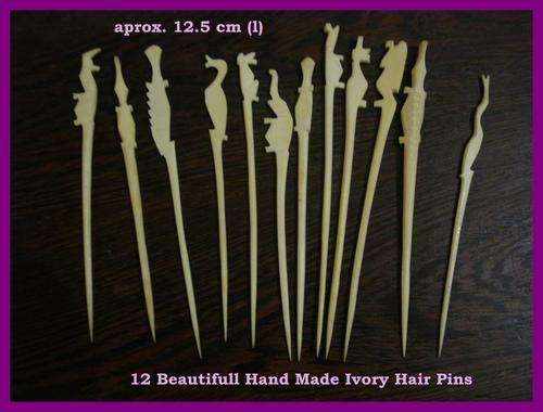 Ivory - 12 Beautifull Ivory Hair Pins