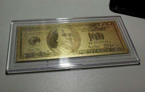 United State of America Bank Note 100 in 24 Krt Gold