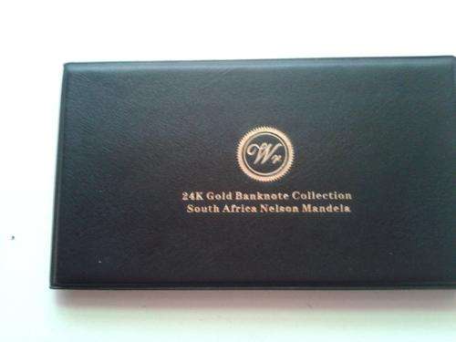 24 K Gold Banknote collection South Africa  Nelson Mandela