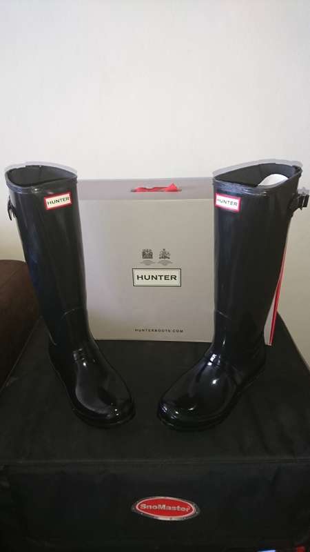 Hunter boots, original, glossy black, size 7