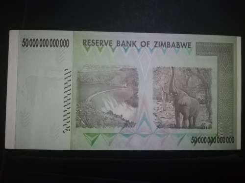 Uncirculated Ten, Twenty, Fifty Trillion Dollars Zimbabwe