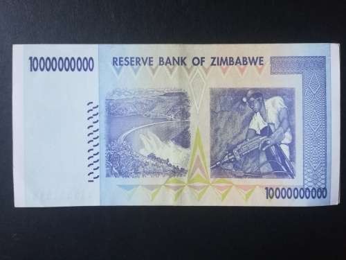 Uncirculated 10 Billion Dollars Zimbabwe