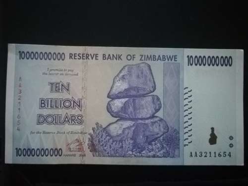 Ten Billion Dollars Zimbabwe
