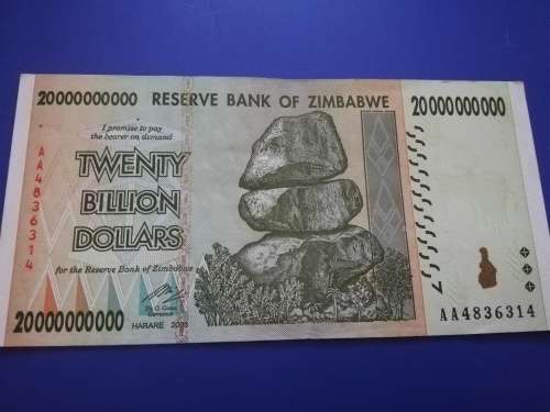 Twenty Billion Dollars Zimbabwe