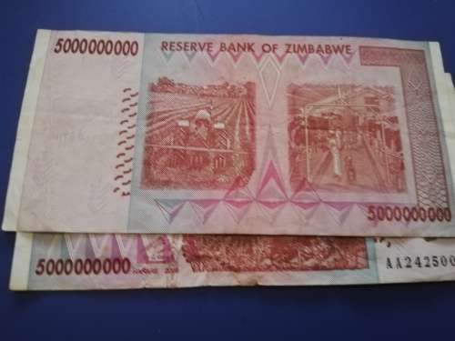Five Billion Doallars Zimbabwe