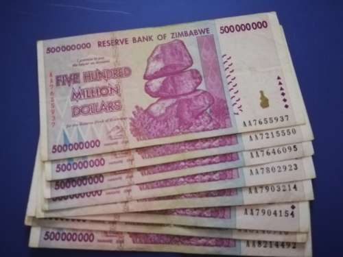 Five Hundred Million Dollars Zimbabwe