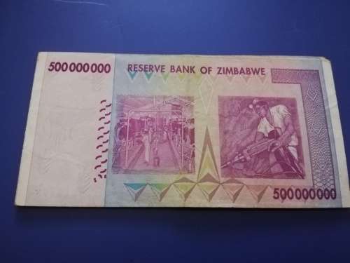 Five Hundred Million Dollars Zimbabwe