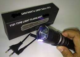 Heavy duty Police type Tazer Stun Gun and Strong Rechargeable Flashlight #No license needed