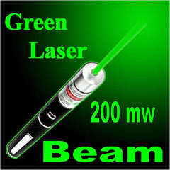 GREEN LASER POINTER - POWERFUL 200MW GREEN LAZER POINTER