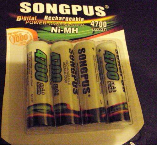Rechargeable AA batteries- 4 pack