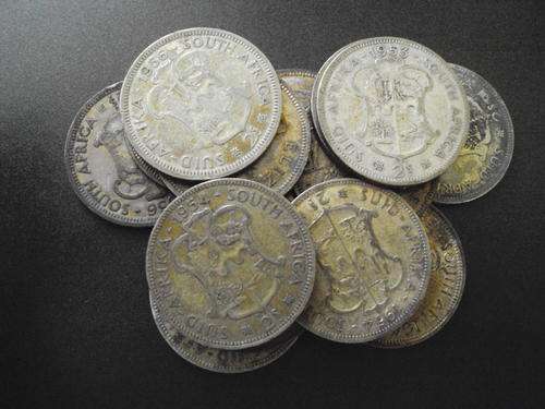 14 X 50% SILVER BULLION SA 2 SHILLING COINS -bid per coin