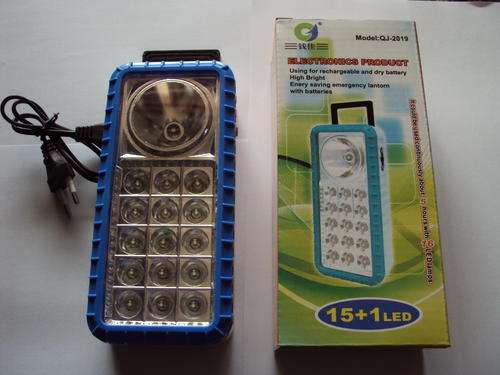 Rechargeable Energy saving Emergency 15 + 1 LED Lantern type Torch Light with backup battery bank