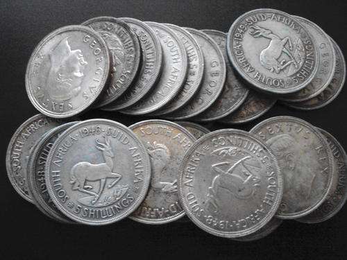 80% SILVER BULLION SA 5 SHILLING CROWN COINS -22 Available