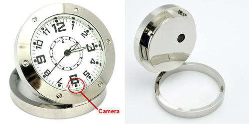 Full Metal Motion Detection Spy Camera Clock And PC Camera Function Nanny Cam