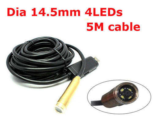 5M 16ft USB Waterproof Inspection Tube Snake Endoscop Borescope Video Camera with lights