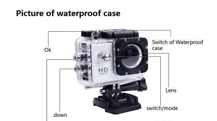 Waterproof Case and Mounting accessories for Action Sports Camera