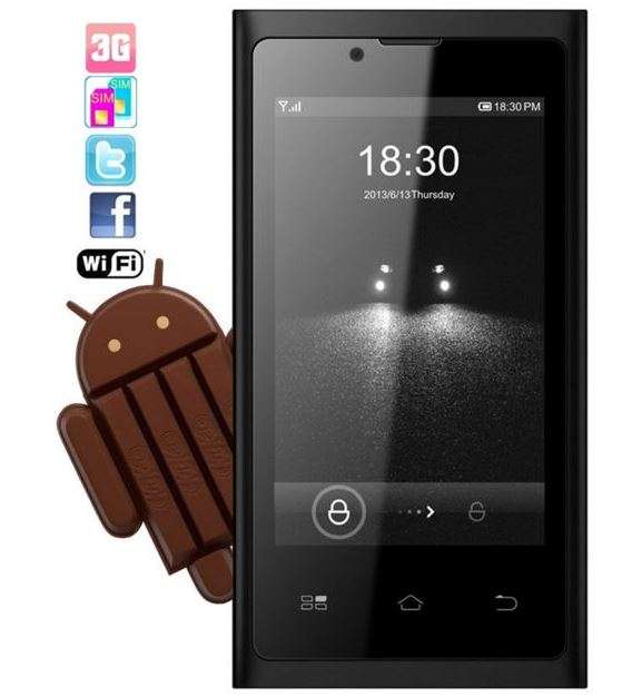 3.5" Mini Android 4.4 Smartphone, 3G, Dual Sim, Dual Cameras, GPS, Wi-Fi, Bluetooth etc