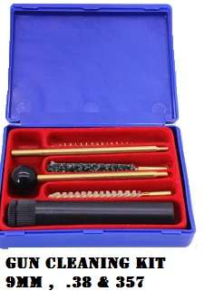 UNIVERSAL CLEANING KIT FOR 9MM .38 SPECIAL & 357