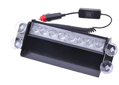 VEHICLE CAR TRUCK WHITE LED DASHBOARD FLASHING STROBE WARNING LIGHT