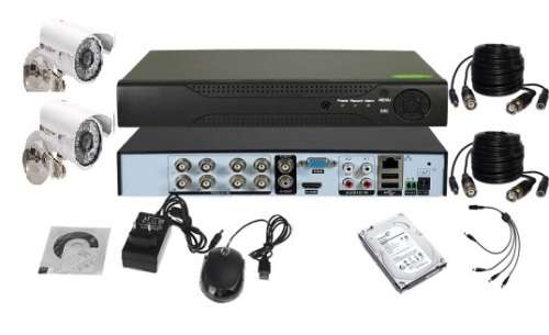 2 cctv camera recording system DIY kit  (hard drive included)