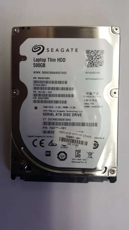 New 500gb Seagate thin laptop hard drive hdd