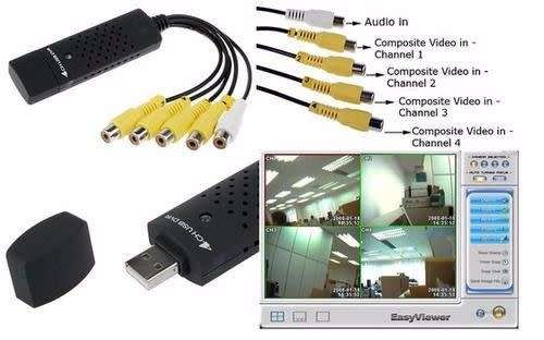 4 Channel USB Video/Audio Capture Adaptor (USB DVR)