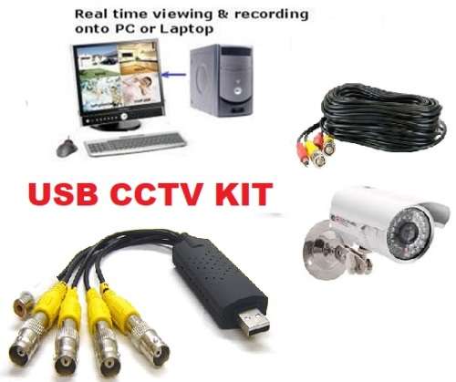3 CAMERA USB CCTV SYSTEM KIT FOR PC AND LAPTOP