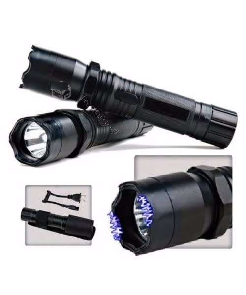 1101 Heavy duty Police type Tazer Stun Gun and Strong Rechargeable Flashlight #No license needed