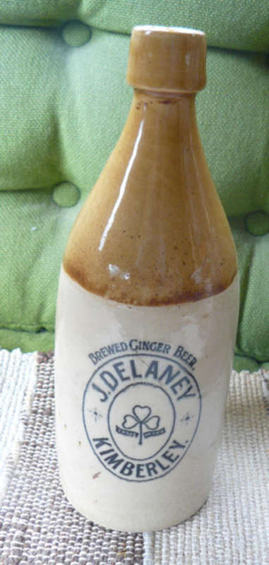 Ginger Beer Bottle for J. Delaney of Kimberley
