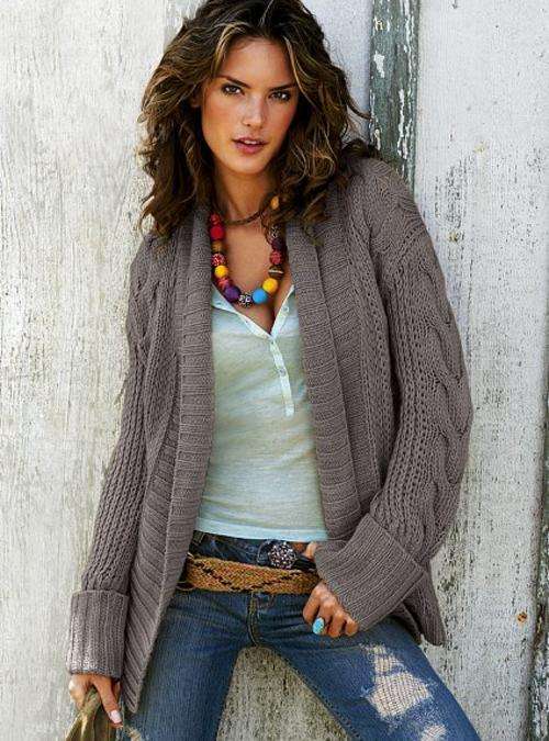 **ORIGINAL** Victoria's Secret - Shawl Collar Cable Sweater Jacket