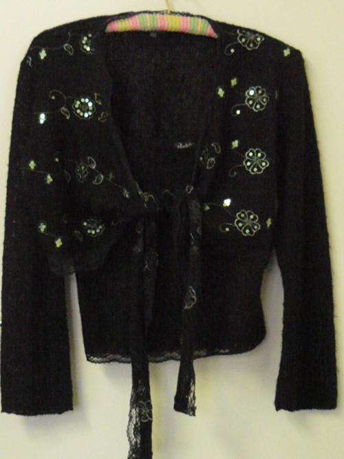 BLACK VEST AND JERSEY WITH BLING