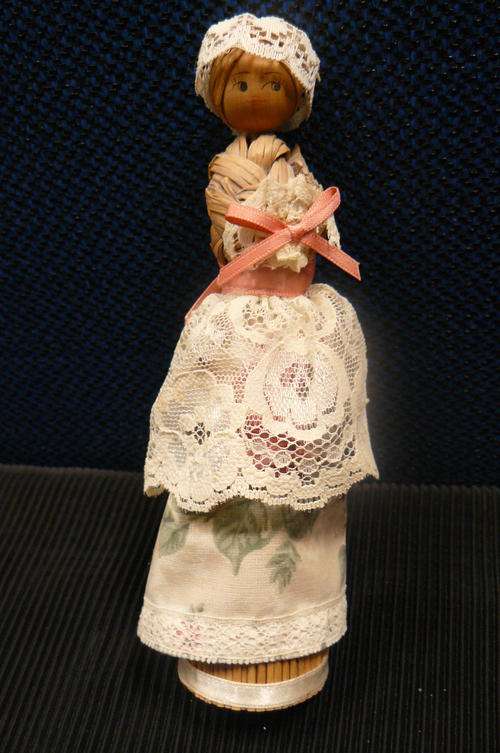 VINTAGE DOLL WITH WOODEN HEAD