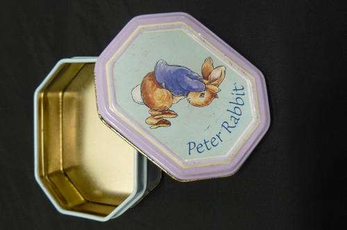 PETER RABBIT TIN COLLECTABLE