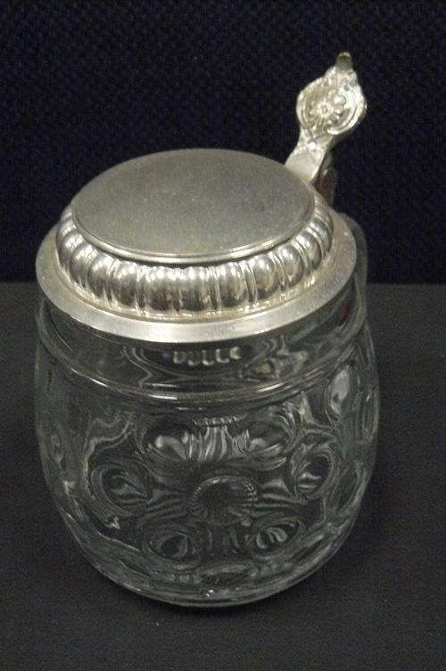 GLASS BEER MUG ORIGINAL BMF BIERSEIDEL WITH METAL LID