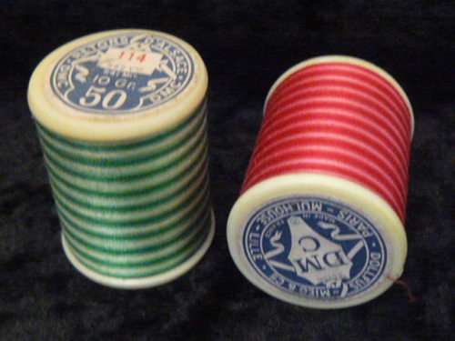 VINTAGE 50 S WOODEN THREAD COTTON SPOOLS COLLECTIBLE